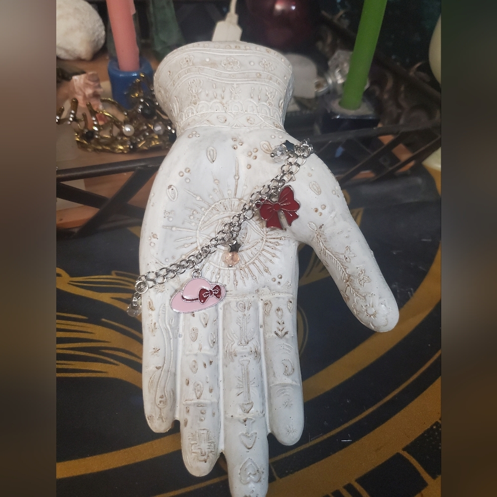 Handmade Pink Themed Charm Bracelet